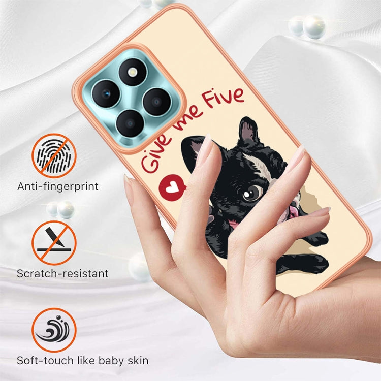 For Honor X6a Electroplating Marble Dual-side IMD Phone Case(Lucky Dog) - Honor Cases by PMC Jewellery | Online Shopping South Africa | PMC Jewellery | Buy Now Pay Later Mobicred