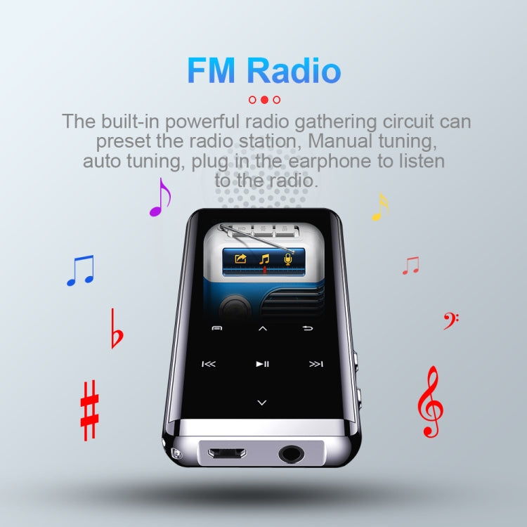 JNN M13 1.8 Inch LCD Screen Touch HiFi MP3 Player, Memory:4GB(Without Bluetooth) - free shipping - PMC TechLife - Order now!