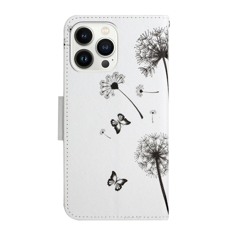 For iPhone 16 Pro 3D Colored Drawing Flip Leather Phone Case(Dandelions) - iPhone 16 Pro Cases by PMC TechLife | Online Shopping South Africa | PMC TechLife | Buy Now Pay Later Mobicred