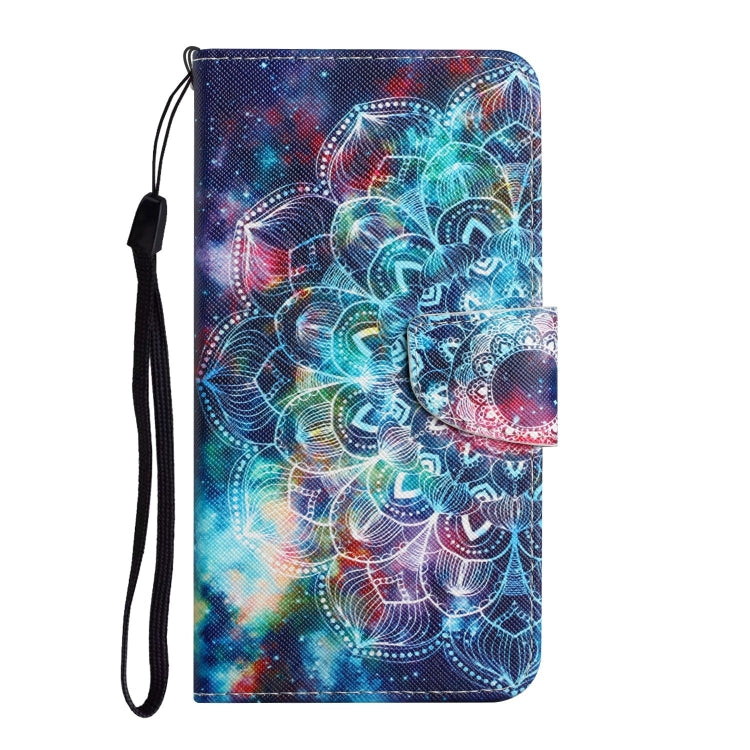 For iPhone 16 3D Colored Drawing Flip Leather Phone Case(Star Mandala) - iPhone 16 Cases by PMC Jewellery | Online Shopping South Africa | PMC Jewellery | Buy Now Pay Later Mobicred