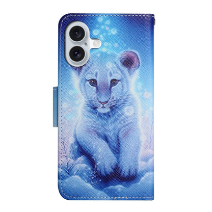 For iPhone 16 3D Colored Drawing Flip Leather Phone Case(Leopard) - iPhone 16 Cases by PMC Jewellery | Online Shopping South Africa | PMC Jewellery | Buy Now Pay Later Mobicred