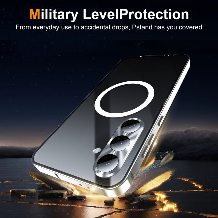 For Samsung Galaxy S24 FE 5G MagSafe Magnetic Frosted Metal Phone Case(Silver) - Galaxy S24 FE 5G Cases by PMC Jewellery | Online Shopping South Africa | PMC Jewellery | Buy Now Pay Later Mobicred