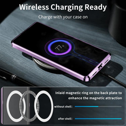 For Samsung Galaxy S25+ 5G MagSafe Magnetic Frosted Metal Phone Case(Purple) - Galaxy S25+ 5G Cases by PMC Jewellery | Online Shopping South Africa | PMC Jewellery | Buy Now Pay Later Mobicred