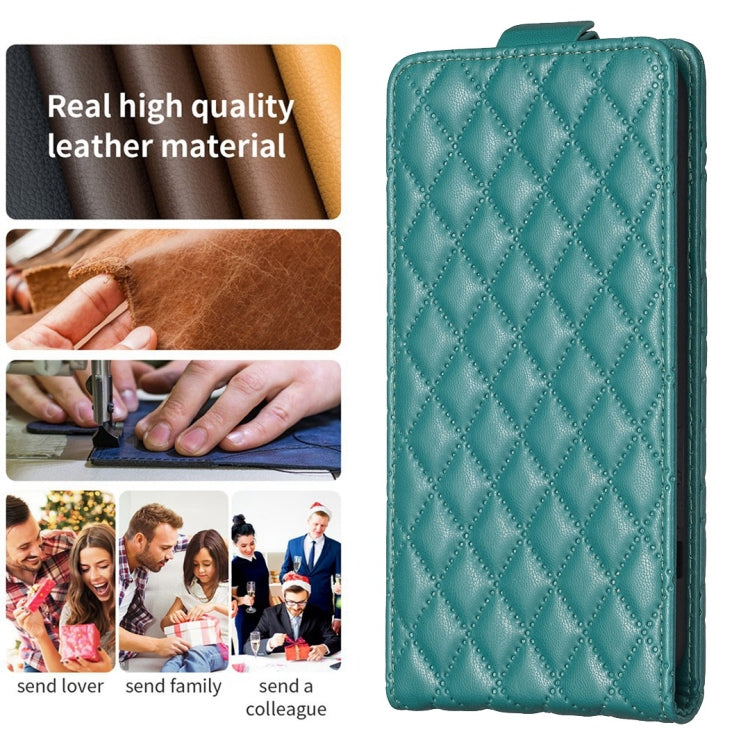 For Xiaomi Mi 11T / 11T Pro Diamond Lattice Vertical Flip Leather Phone Case(Green) - Xiaomi Cases by PMC Jewellery | Online Shopping South Africa | PMC Jewellery | Buy Now Pay Later Mobicred