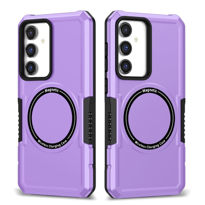 For Samsung Galaxy S23 FE MagSafe Shockproof Armor Phone Case(Purple) - Galaxy S23 5G Cases by PMC Jewellery | Online Shopping South Africa | PMC Jewellery