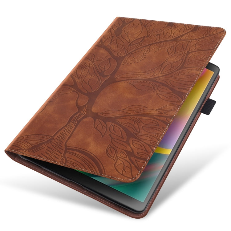 For Samsung Galaxy Tab S9 Ultra Life Tree Series Horizontal Flip Leather Tablet Case(Brown) - Galaxy Tab S9 Ultra Cases by PMC TechLife | Online Shopping South Africa | PMC TechLife