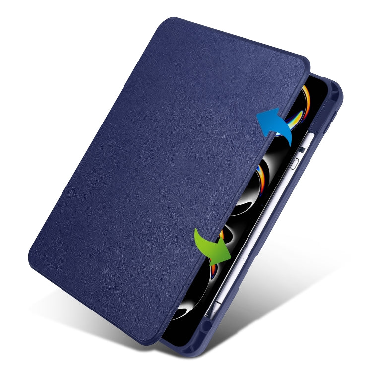 For iPad Pro 11 2024 Acrylic 360 Rotation Detachable Leather Tablet Case(Dark Blue) - iPad Pro 11 2024 Cases by PMC Jewellery | Online Shopping South Africa | PMC Jewellery | Buy Now Pay Later Mobicred