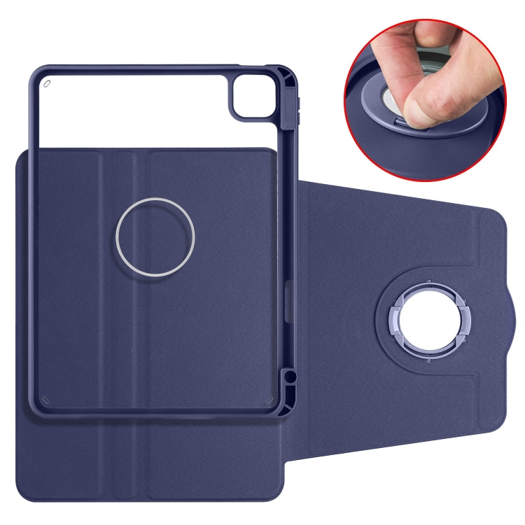 For iPad Pro 11 2024 Acrylic 360 Rotation Detachable Leather Tablet Case(Dark Blue) - iPad Pro 11 2024 Cases by PMC Jewellery | Online Shopping South Africa | PMC Jewellery | Buy Now Pay Later Mobicred