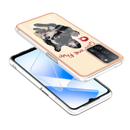 For OPPO A55 5G / A53s 5G / A54 4G Electroplating Marble Dual-side IMD Phone Case(Lucky Dog) - OPPO Cases by PMC Jewellery | Online Shopping South Africa | PMC Jewellery | Buy Now Pay Later Mobicred