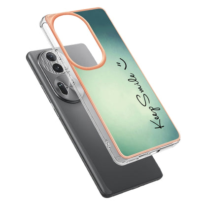 For OPPO Reno11 Pro 5G Global Electroplating Marble Dual-side IMD Phone Case(Smile) - Reno11 Pro Cases by PMC Jewellery | Online Shopping South Africa | PMC Jewellery | Buy Now Pay Later Mobicred