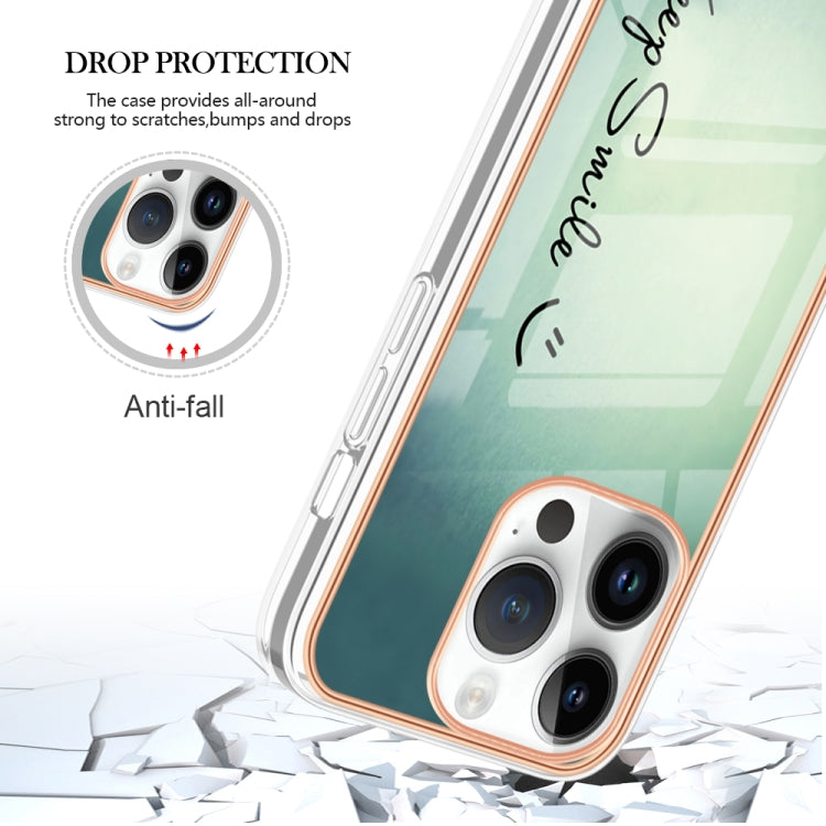 For iPhone 16 Pro Electroplating Marble Dual-side IMD Phone Case(Smile) - iPhone 16 Pro Cases by PMC Jewellery | Online Shopping South Africa | PMC Jewellery | Buy Now Pay Later Mobicred