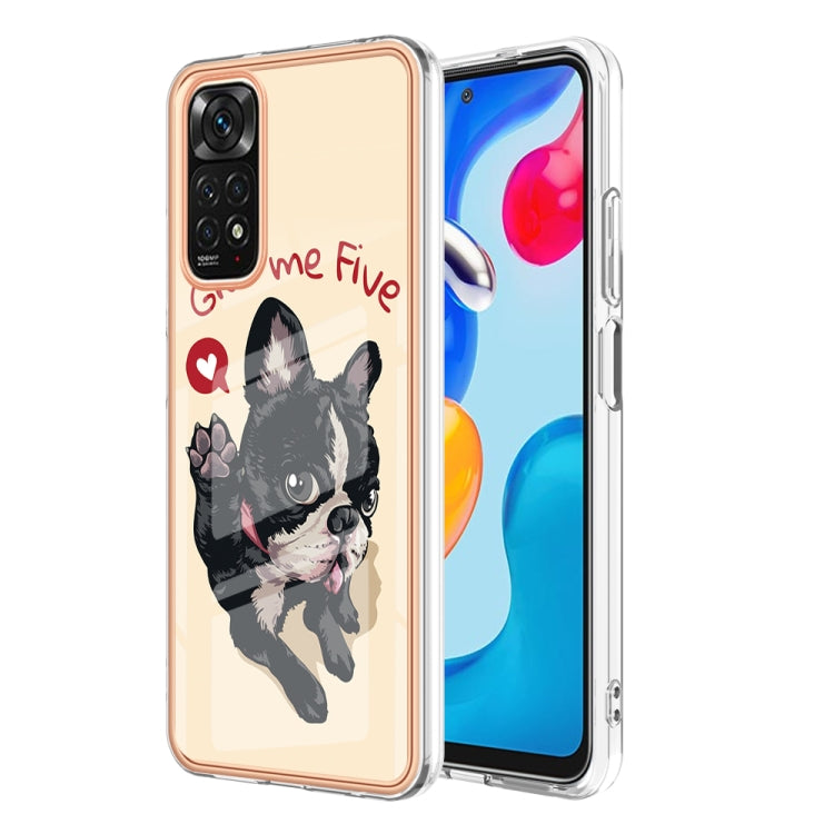 For Xiaomi Redmi Note 11s / Note 11 4G Electroplating Marble Dual-side IMD Phone Case(Lucky Dog) - Xiaomi Cases by PMC Jewellery | Online Shopping South Africa | PMC Jewellery | Buy Now Pay Later Mobicred