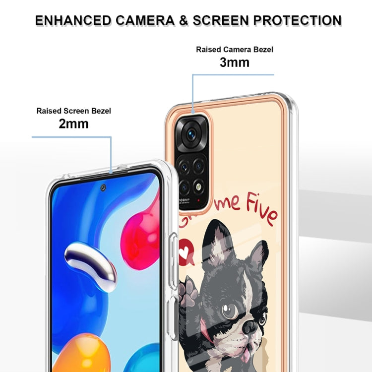 For Xiaomi Redmi Note 11s / Note 11 4G Electroplating Marble Dual-side IMD Phone Case(Lucky Dog) - Xiaomi Cases by PMC Jewellery | Online Shopping South Africa | PMC Jewellery | Buy Now Pay Later Mobicred