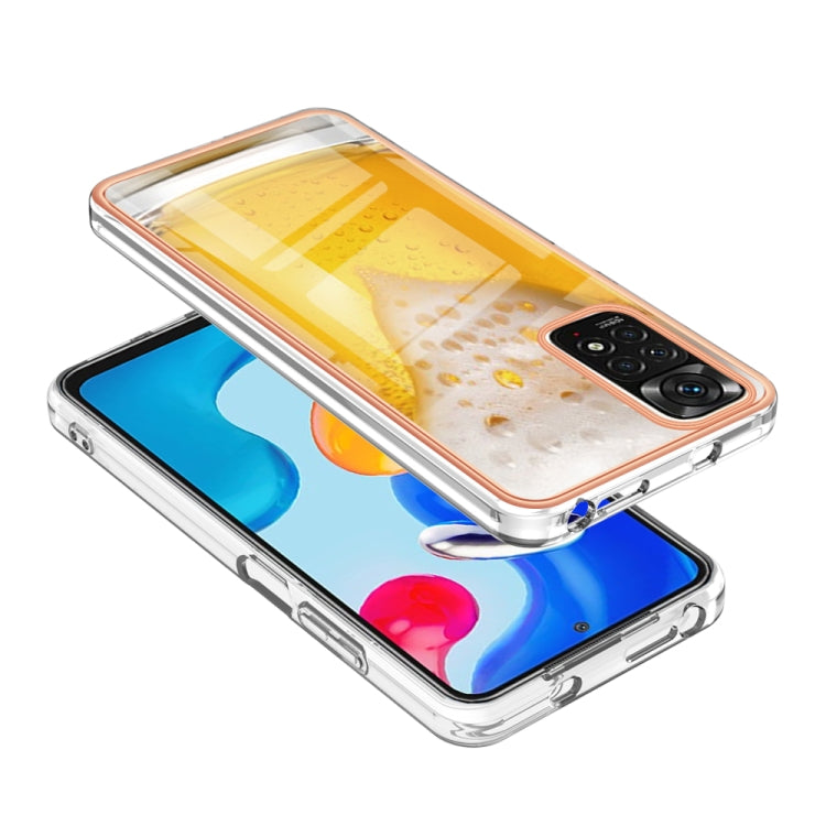 For Xiaomi Redmi Note 11s / Note 11 4G Electroplating Marble Dual-side IMD Phone Case(Draft Beer) - Xiaomi Cases by PMC Jewellery | Online Shopping South Africa | PMC Jewellery | Buy Now Pay Later Mobicred