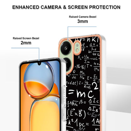 For Xiaomi Redmi 13C 4G Electroplating Marble Dual-side IMD Phone Case(Equation) - 13C Cases by PMC Jewellery | Online Shopping South Africa | PMC Jewellery | Buy Now Pay Later Mobicred