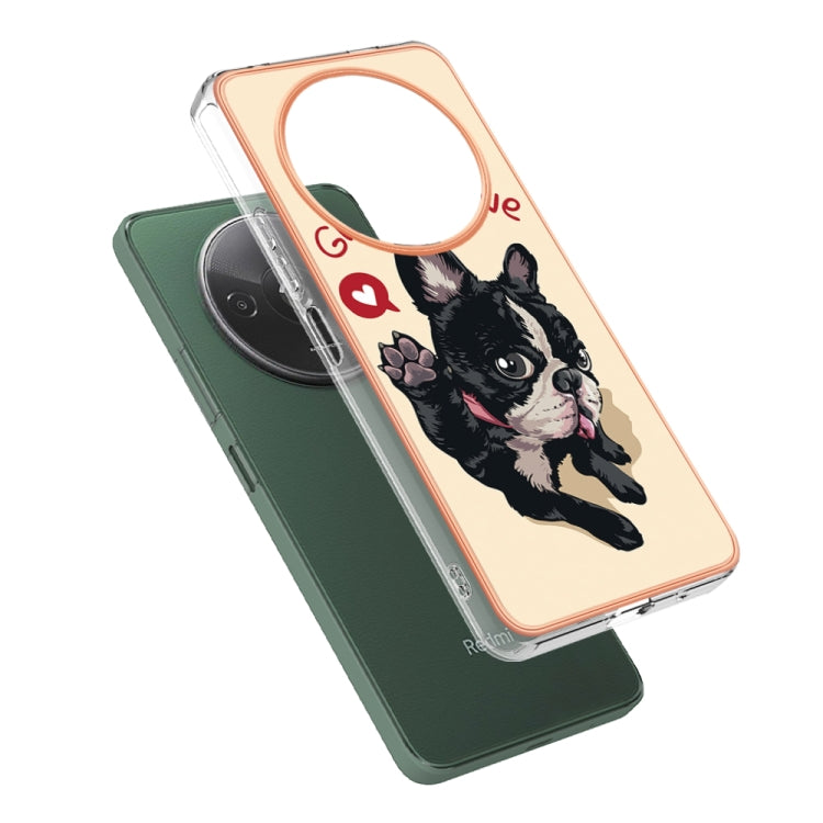 For Xiaomi Redmi A3 Electroplating Marble Dual-side IMD Phone Case(Lucky Dog) - Xiaomi Cases by PMC Jewellery | Online Shopping South Africa | PMC Jewellery | Buy Now Pay Later Mobicred