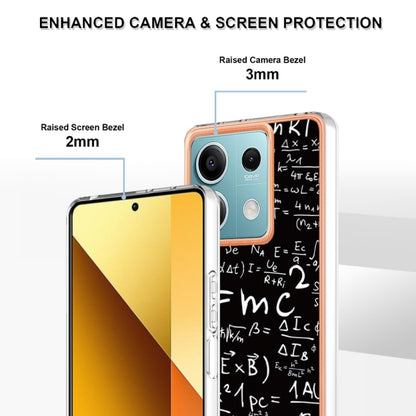 For Xiaomi Redmi Note 13 5G Electroplating Marble Dual-side IMD Phone Case(Equation) - Note 13 Cases by PMC Jewellery | Online Shopping South Africa | PMC Jewellery | Buy Now Pay Later Mobicred