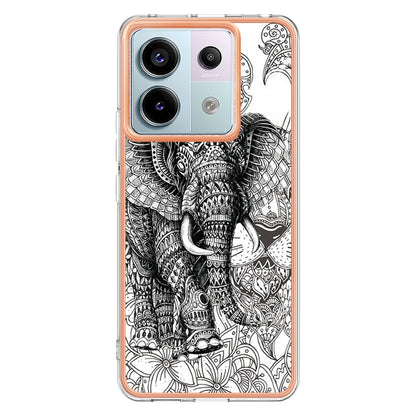 For Xiaomi Redmi Note 13 Pro 5G Global Electroplating Marble Dual-side IMD Phone Case(Totem Elephant) - Note 13 Pro Cases by PMC Jewellery | Online Shopping South Africa | PMC Jewellery | Buy Now Pay Later Mobicred