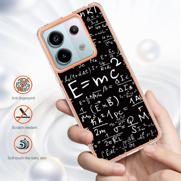 For Xiaomi Redmi Note 13 Pro 5G Global Electroplating Marble Dual-side IMD Phone Case(Equation) - Note 13 Pro Cases by PMC Jewellery | Online Shopping South Africa | PMC Jewellery | Buy Now Pay Later Mobicred