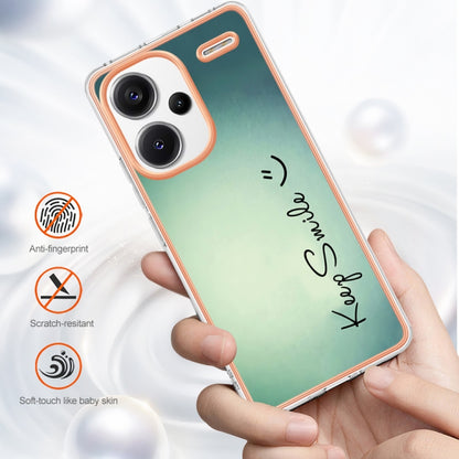 For Xiaomi Redmi Note 13 Pro+ 5G Electroplating Marble Dual-side IMD Phone Case(Smile) - Note 13 Pro+ Cases by PMC Jewellery | Online Shopping South Africa | PMC Jewellery | Buy Now Pay Later Mobicred