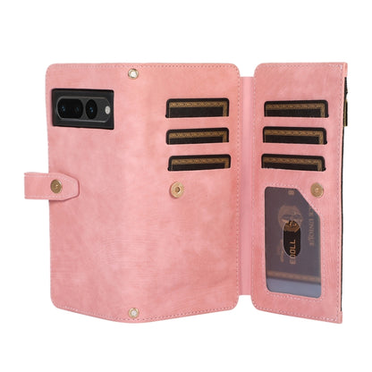 For Google Pixel 7 Pro Dream 9-Card Wallet Zipper Bag Leather Phone Case(Pink) - Google Cases by PMC Jewellery | Online Shopping South Africa | PMC Jewellery | Buy Now Pay Later Mobicred