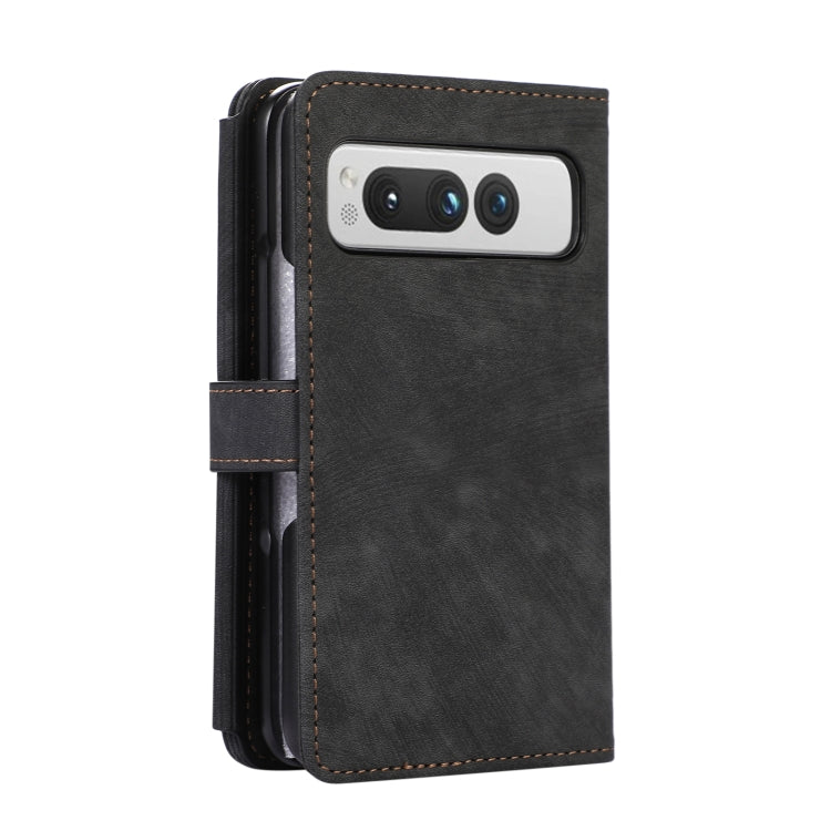 For Google Pixel Fold Dream 9-Card Wallet Zipper Bag Leather Phone Case(Black) - Google Cases by PMC Jewellery | Online Shopping South Africa | PMC Jewellery | Buy Now Pay Later Mobicred