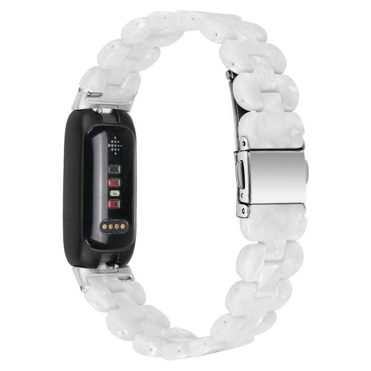 For Fitbit Inspire 3 Oval Resin Replacement Watch Band(White) - Watch Bands by PMc TechLife | Online Shopping South Africa | PMc TechLife | Buy Now Pay Later Mobicred