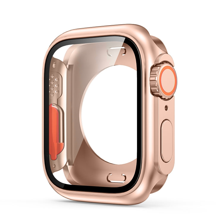 For Apple Watch Series 6 / 5 / 4 / SE 40mm Change to Ultra 49mm All-Inclusive Film Hybrid PC Watch Case(Rose Gold) - Watch Cases by PMC Jewellery | Online Shopping South Africa | PMC Jewellery | Buy Now Pay Later Mobicred