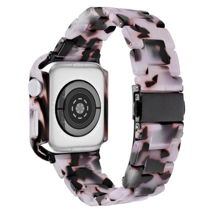 For Apple Watch Ultra 2 / Ultra 49mm Printed Resin PC Watch Band Case Kit(Red Pink) - Watch Cases by PMC Jewellery | Online Shopping South Africa | PMC Jewellery | Buy Now Pay Later Mobicred