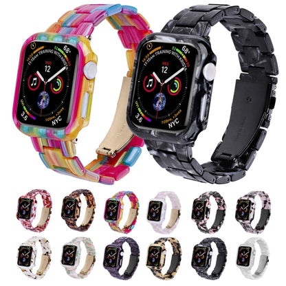 For Apple Watch Ultra 2 / Ultra 49mm Printed Resin PC Watch Band Case Kit(Red Pink) - Watch Cases by PMC Jewellery | Online Shopping South Africa | PMC Jewellery | Buy Now Pay Later Mobicred