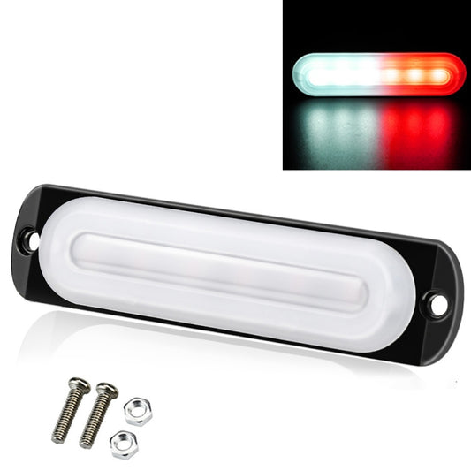 DC12V-24V / 18W Car Truck Emergency Strobe Flash Warning Light 6LEDs Ultra-thin Side Lights(White + Red) - Warning Lights by PMC Jewellery | Online Shopping South Africa | PMC Jewellery | Buy Now Pay Later Mobicred