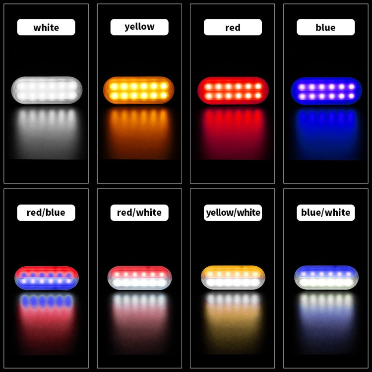 DC12V-24V / 36W Car Truck Emergency Strobe Flash Warning Light 12LEDs Ultra-thin Side Lights(White) - Warning Lights by PMC Jewellery | Online Shopping South Africa | PMC Jewellery | Buy Now Pay Later Mobicred