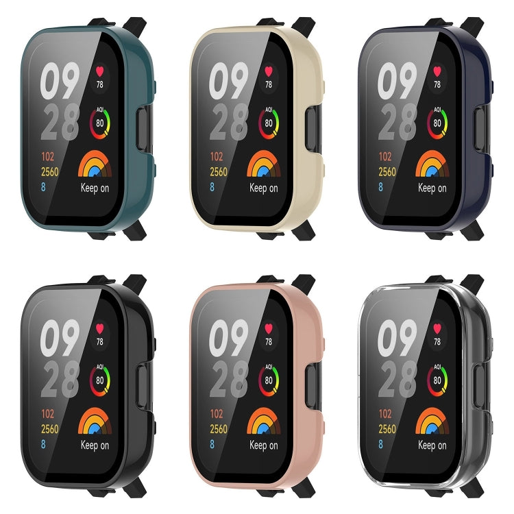 For Xiaomi Mi Watch Lite 3 PC + Tempered Film Integrated Watch Protective Case(Transparent) - Watch Cases by PMC Jewellery | Online Shopping South Africa | PMC Jewellery