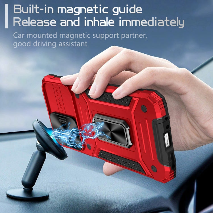For Redmi Note 12 4G / 5G Global Camshield Robot TPU Hybrid PC Phone Case(Red) - Xiaomi Cases by PMC TechLife | Online Shopping South Africa | PMC TechLife | Buy Now Pay Later Mobicred