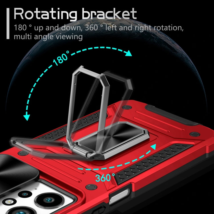 For Redmi Note 12 4G / 5G Global Camshield Robot TPU Hybrid PC Phone Case(Red) - Xiaomi Cases by PMC TechLife | Online Shopping South Africa | PMC TechLife | Buy Now Pay Later Mobicred