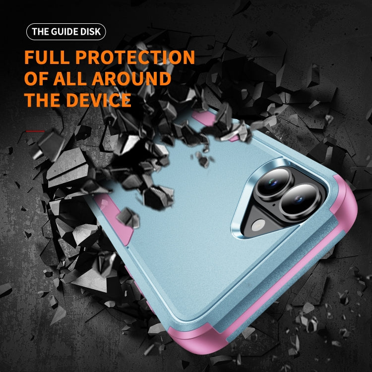 For iPhone 16 Plus Commuter Shockproof TPU + PC Phone Case(Grey Green+Pink) - iPhone 16 Plus Cases by PMC TechLife | Online Shopping South Africa | PMC TechLife | Buy Now Pay Later Mobicred