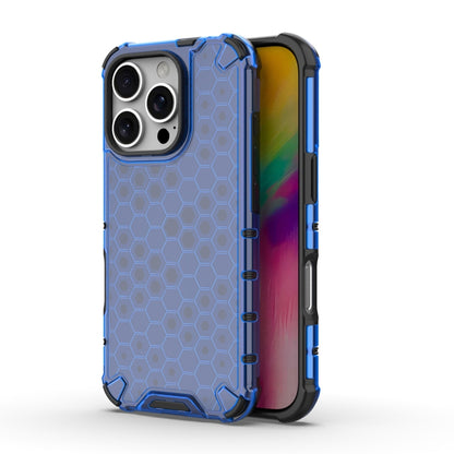 For iPhone 16 Pro Honeycomb Shockproof Phone Case(Blue) - iPhone 16 Pro Cases by PMC Jewellery | Online Shopping South Africa | PMC Jewellery | Buy Now Pay Later Mobicred