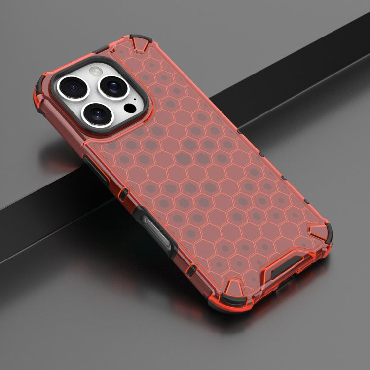 For iPhone 16 Pro Honeycomb Shockproof Phone Case(Red) - iPhone 16 Pro Cases by PMC Jewellery | Online Shopping South Africa | PMC Jewellery | Buy Now Pay Later Mobicred