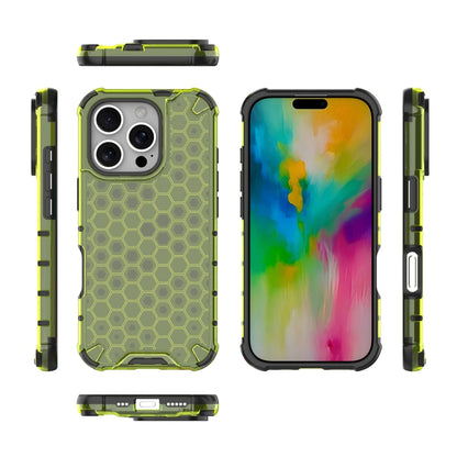 For iPhone 16 Pro Max Honeycomb Shockproof Phone Case(Green) - iPhone 16 Pro Max Cases by PMC Jewellery | Online Shopping South Africa | PMC Jewellery | Buy Now Pay Later Mobicred