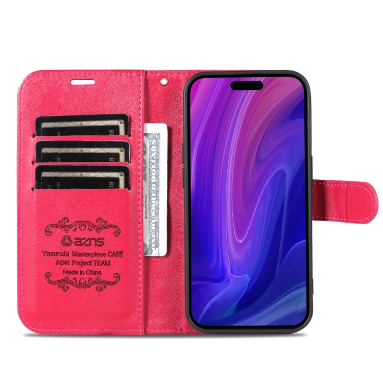 For iPhone 16 Pro Max AZNS Sheepskin Texture Flip Leather Phone Case(Red) - iPhone 16 Pro Max Cases by AZNS | Online Shopping South Africa | PMC Jewellery | Buy Now Pay Later Mobicred