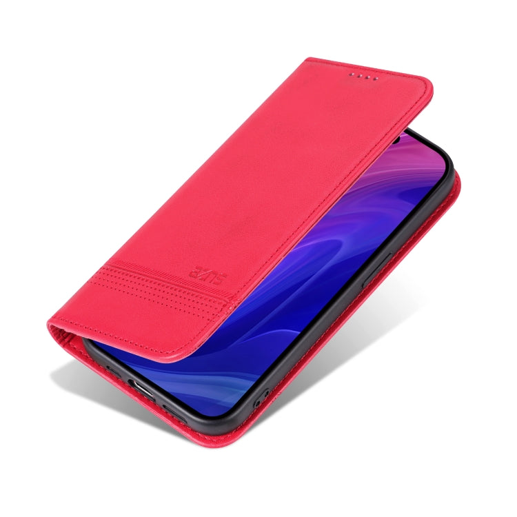 For iPhone 16 Pro Max AZNS Magnetic Calf Texture Flip Leather Phone Case(Red) - iPhone 16 Pro Max Cases by AZNS | Online Shopping South Africa | PMC Jewellery | Buy Now Pay Later Mobicred