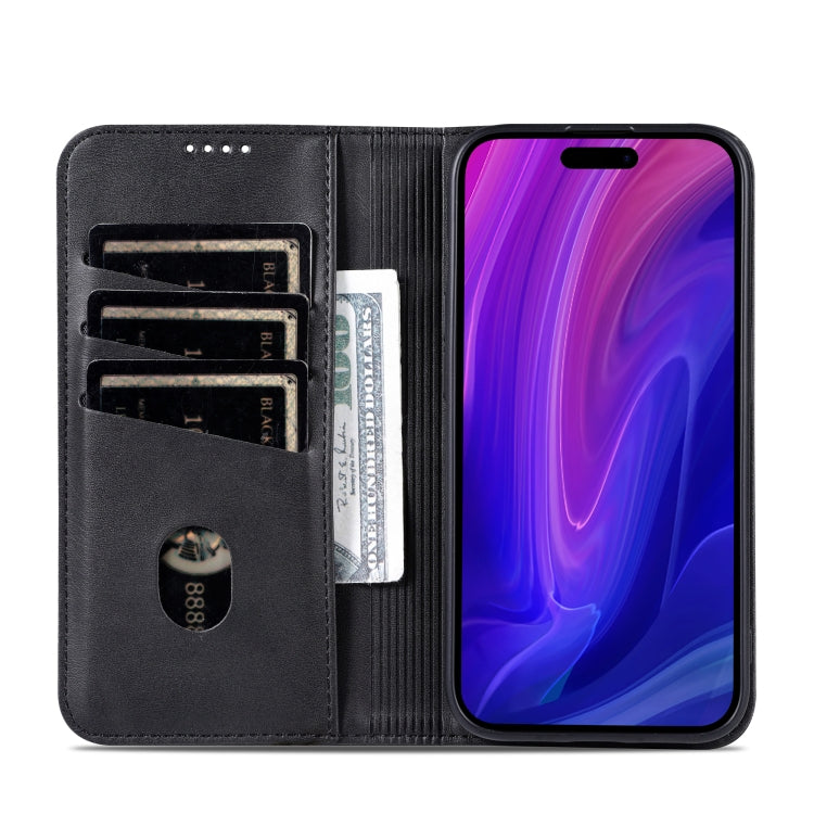 For iPhone 16 Pro AZNS Magnetic Calf Texture Flip Leather Phone Case(Black) - iPhone 16 Pro Cases by AZNS | Online Shopping South Africa | PMC TechLife | Buy Now Pay Later Mobicred