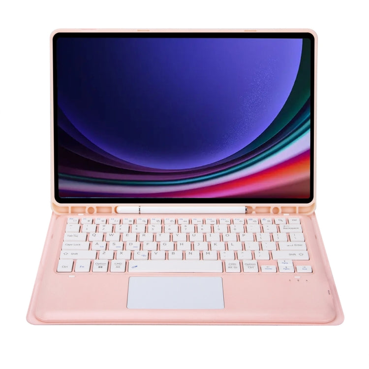 For Samsung Galaxy Tab S9+ A810B-A Touch Pad Detachable Bluetooth Keyboard Leather Tablet Case(Pink) - Samsung Keyboard by PMC TechLife | Online Shopping South Africa | PMC TechLife