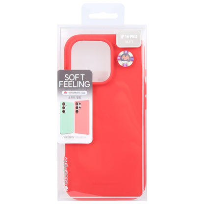 For iPhone 16 Pro Max GOOSPERY SOFT FEELING Liquid TPU Soft Phone Case(Red) - iPhone 16 Pro Max Cases by GOOSPERY | Online Shopping South Africa | PMC Jewellery | Buy Now Pay Later Mobicred