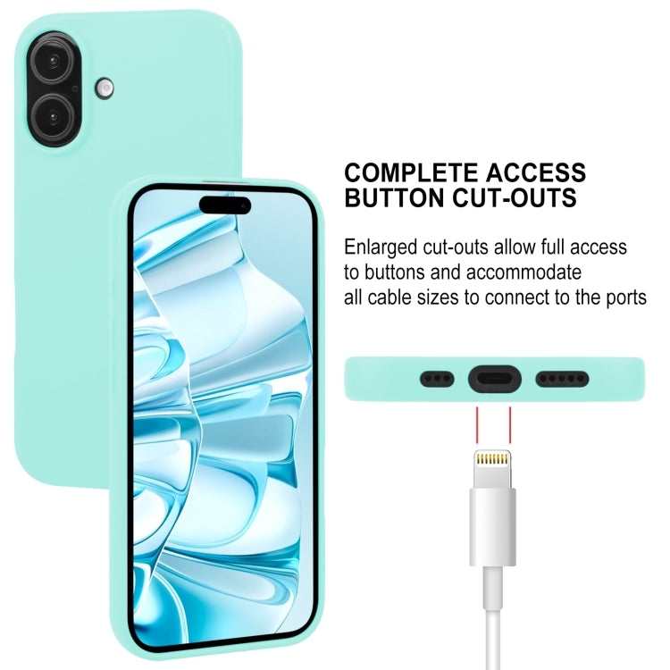 For iPhone 16 Plus GOOSPERY SOFT FEELING Liquid TPU Soft Phone Case(Mint Green) - iPhone 16 Plus Cases by GOOSPERY | Online Shopping South Africa | PMC Jewellery | Buy Now Pay Later Mobicred