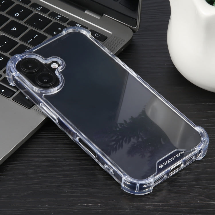 For iPhone 16 MERCURY GOOSPERY SUPER Four-Corner Shockproof TPU Phone Case(Transparent) - iPhone 16 Cases by GOOSPERY | Online Shopping South Africa | PMC Jewellery | Buy Now Pay Later Mobicred