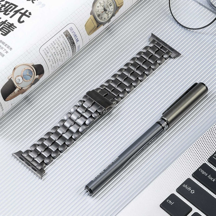 For Apple Watch Series 8 41mm Five Beads Titanium Steel Watch Band(Grey) - Watch Bands by PMC Jewellery | Online Shopping South Africa | PMC Jewellery