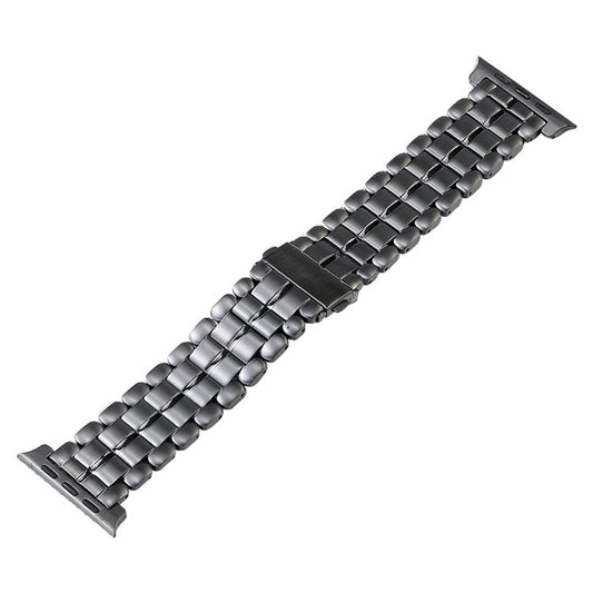 For Apple Watch SE 2022 40mm Five Beads Titanium Steel Watch Band(Grey) - Watch Bands by PMC Jewellery | Online Shopping South Africa | PMC Jewellery