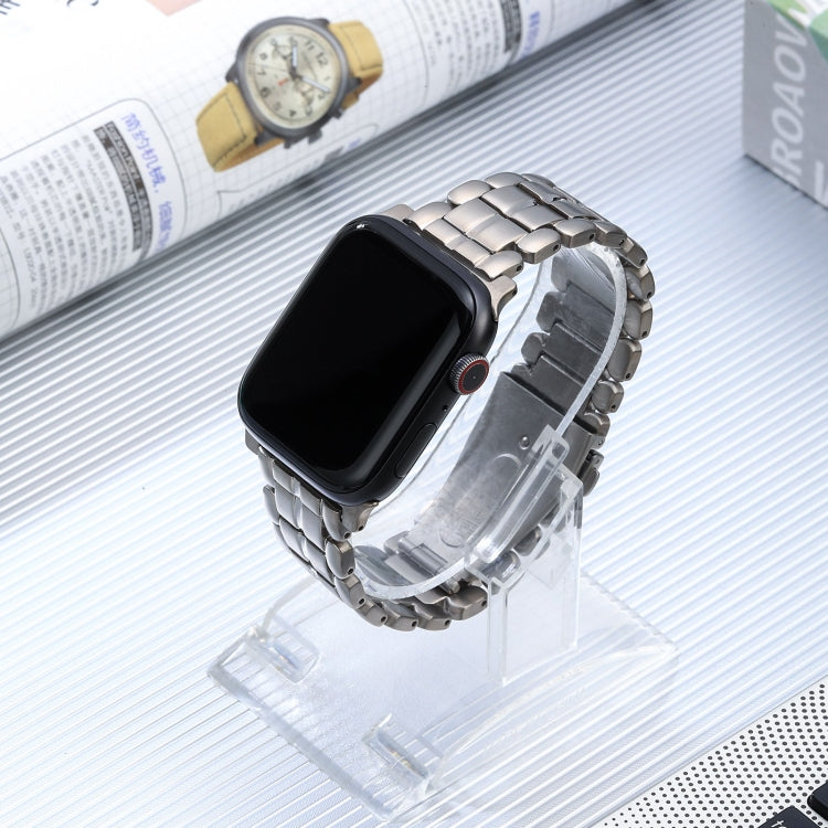 For Apple Watch SE 44mm Five Beads Titanium Steel Watch Band(Silver) - Watch Bands by PMC TechLife | Online Shopping South Africa | PMC TechLife
