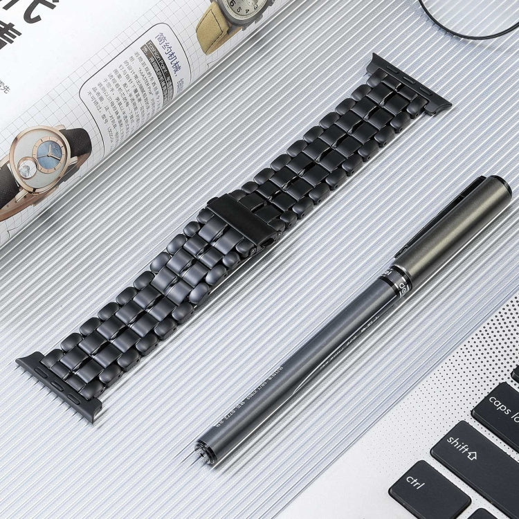 For Apple Watch Ultra 2 49mm Five Beads Titanium Steel Watch Band(Black) - Watch Bands by PMC Jewellery | Online Shopping South Africa | PMC Jewellery